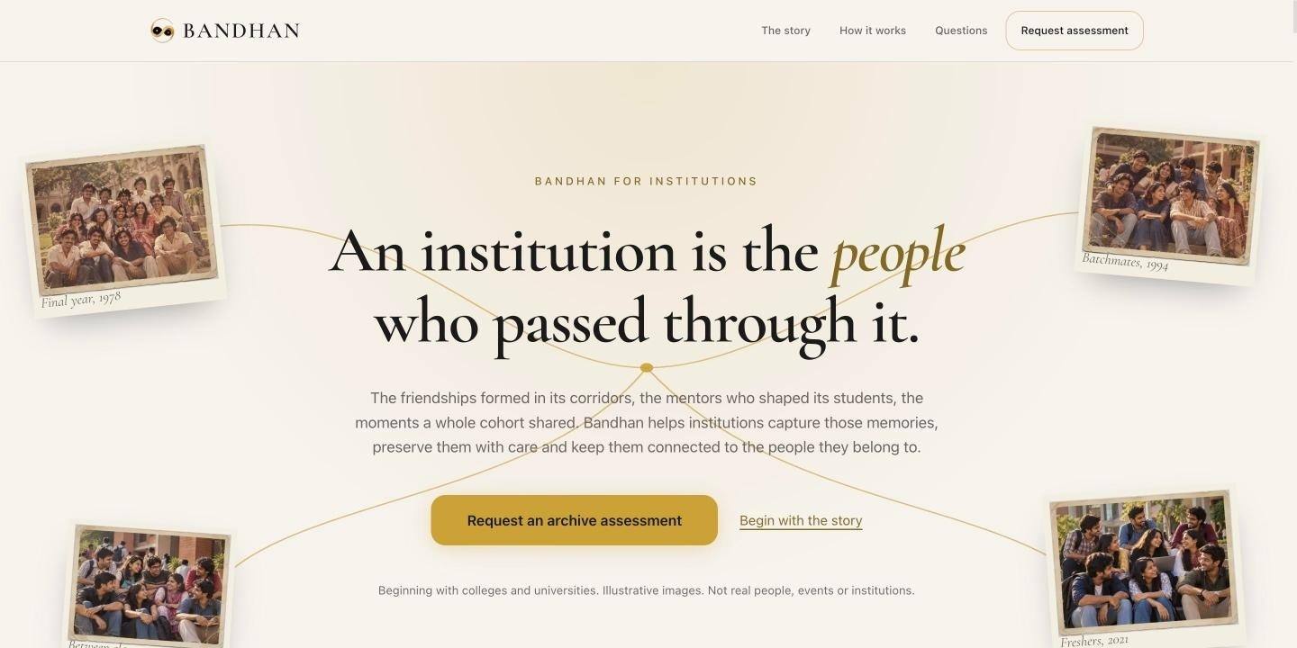 BandhanLive for institutions: an archive of batch photos from 1978 to 2021 for colleges and universities